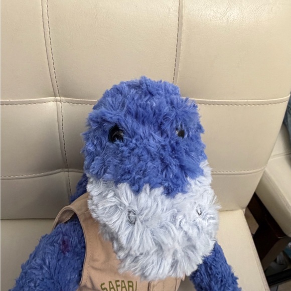 Build-A-Bear Blue Dinosaur with Tan safari Vest - Picture 2 of 10